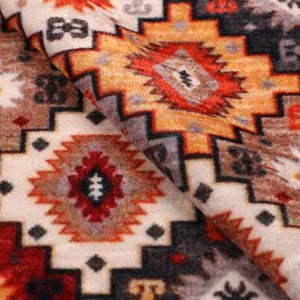 Multi Color Ethnic Pattern Digital Print Velvet Fabric
