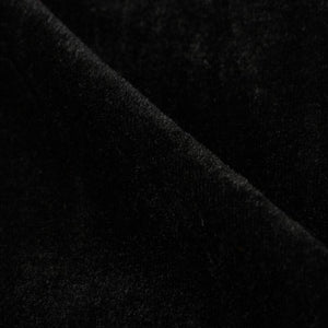 Black Plain Dyed Velvet Lycra Fabric