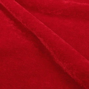 Red Plain Dyed Velvet Lycra Fabric